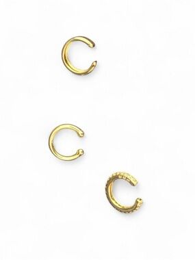 a new day Gold Hoop Ear Cuff Set
